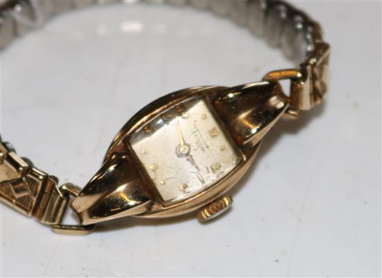 A 9ct gold Tudor ladys wristwatch